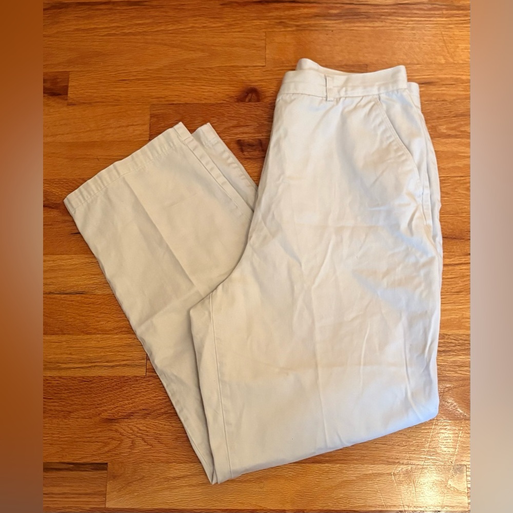 Casual Corner Y2K 100% Cotton Pants Women’s Size 12 Beige EUC